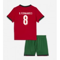 Portugalsko Bruno Fernandes #8 Domáci Detský futbalový dres ME 2024 Krátky Rukáv (+ trenírky)